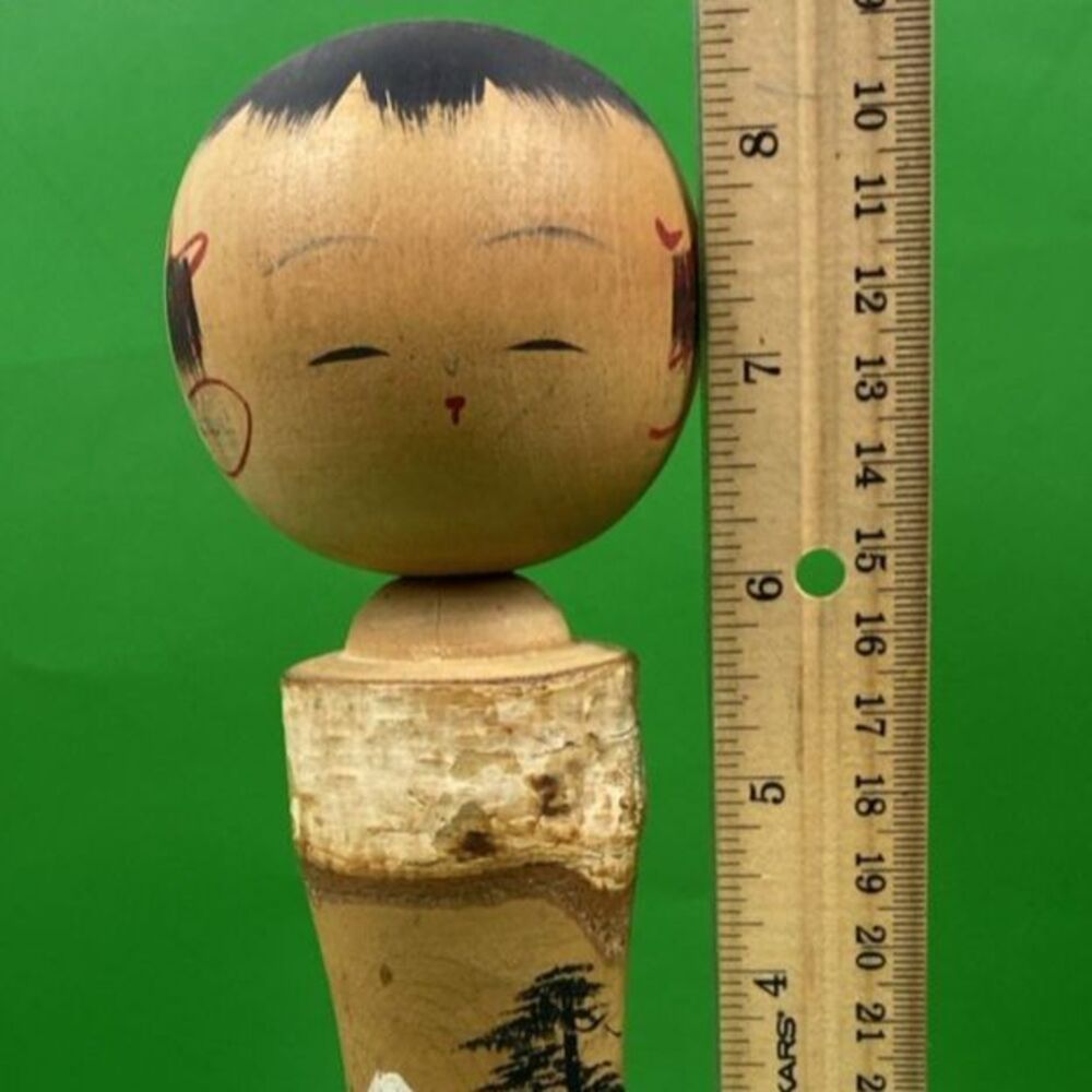 RARE - Vintage 8.5 in Sosaku Kokeshi Doll Wood Hand Painted